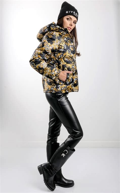 versace kurtka złota